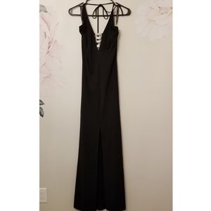 black evening gown